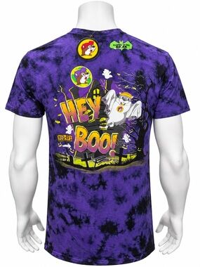 NWT Buc-ees Halloween 2024 "Hey Boo" Limited Purple Tie Dye Graphic T-Shirt MD